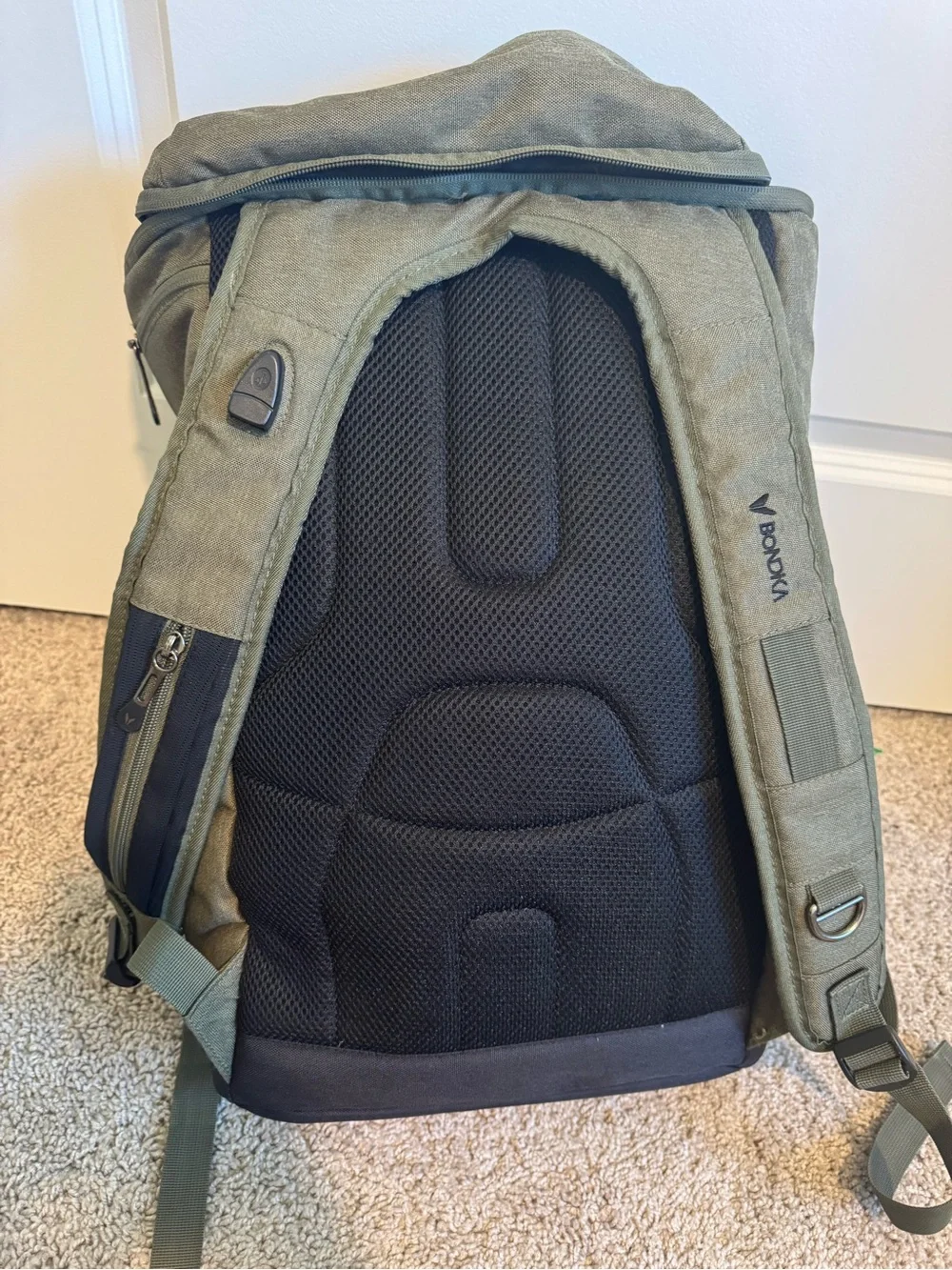 Men's Olive Travel Backpack with Tons of Pockets